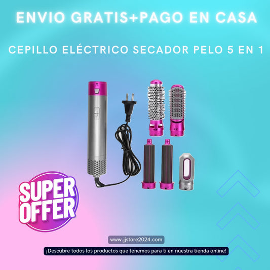 Cepillo Eléctrico Secador Pelo 5 En 1